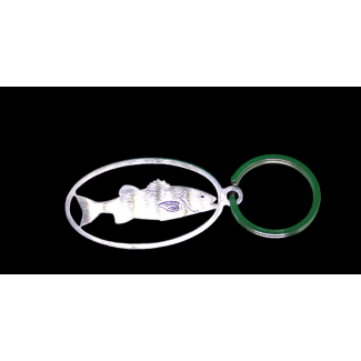 PESCADOR SUB Stainless Steel Key Ring SEA BASS