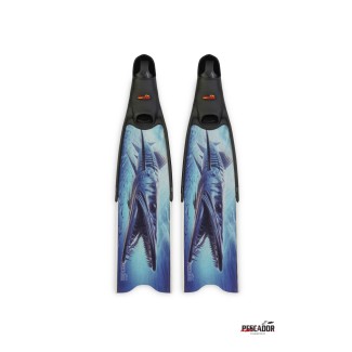 PESCADOR SUB PALAS DE CARBON  3 D  BARRACUDA  PAIR