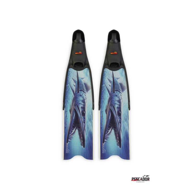 PESCADOR SUB ALETAS DE  CARBON  3 D  BARRACUDA  PAIR