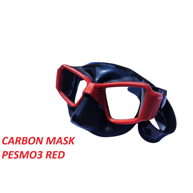 PESCADOR SUB CARBON MASK  PESMO3 RED