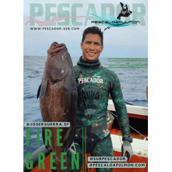 PESCADOR SUB FIRE GREEN  3mm Yamamoto Wetsuit